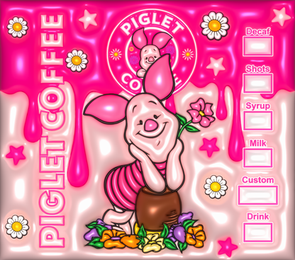 Piglet Coffee 3D Tumbler