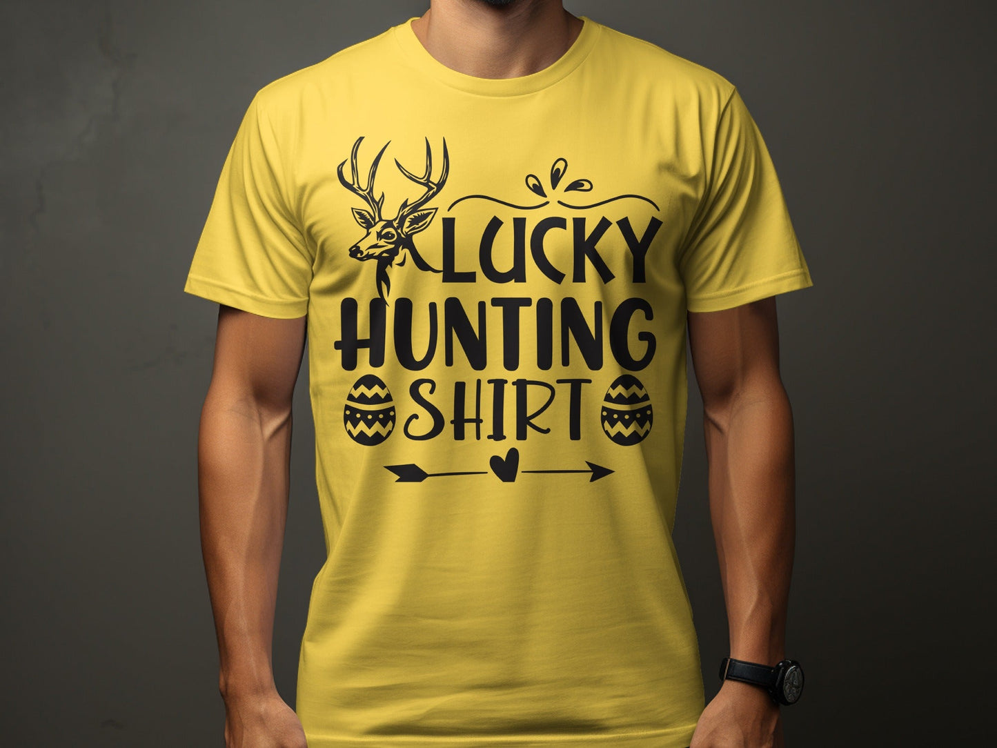 Lucky Hunting Shirt with Deer and Egg Design T-shirt
