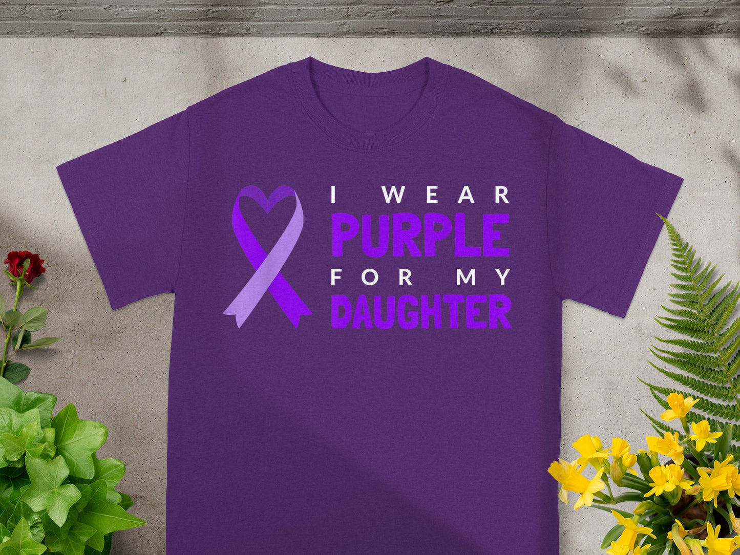 I Wear Purple For My Daughter Awareness T-shirt