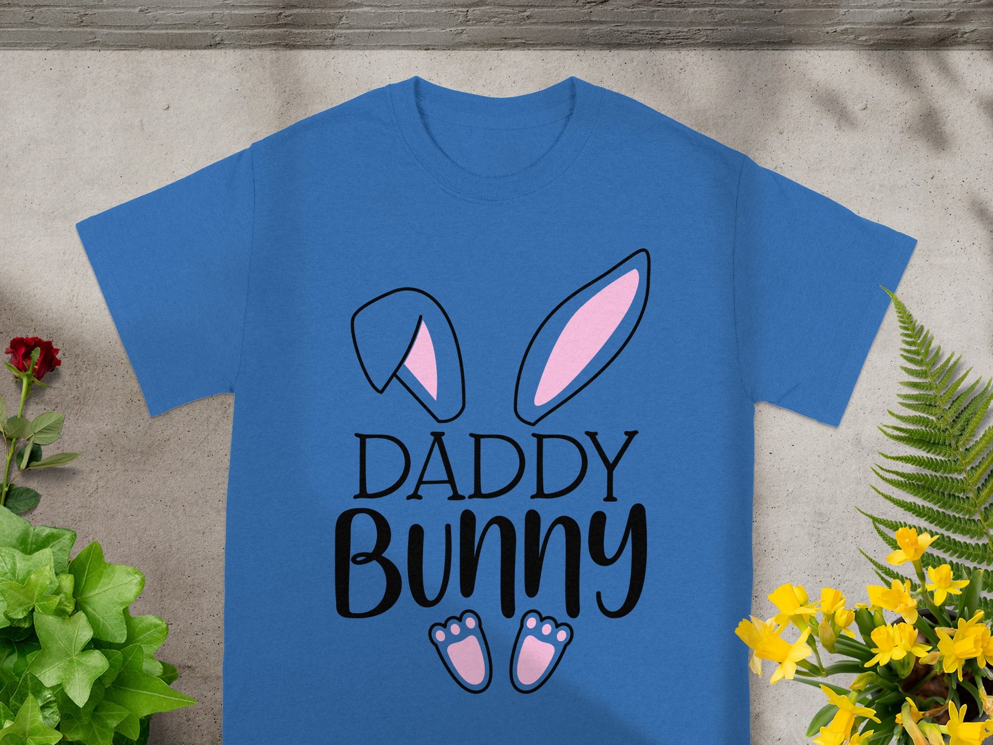 Daddy Bunny Graphic Tee Perfect for Easter