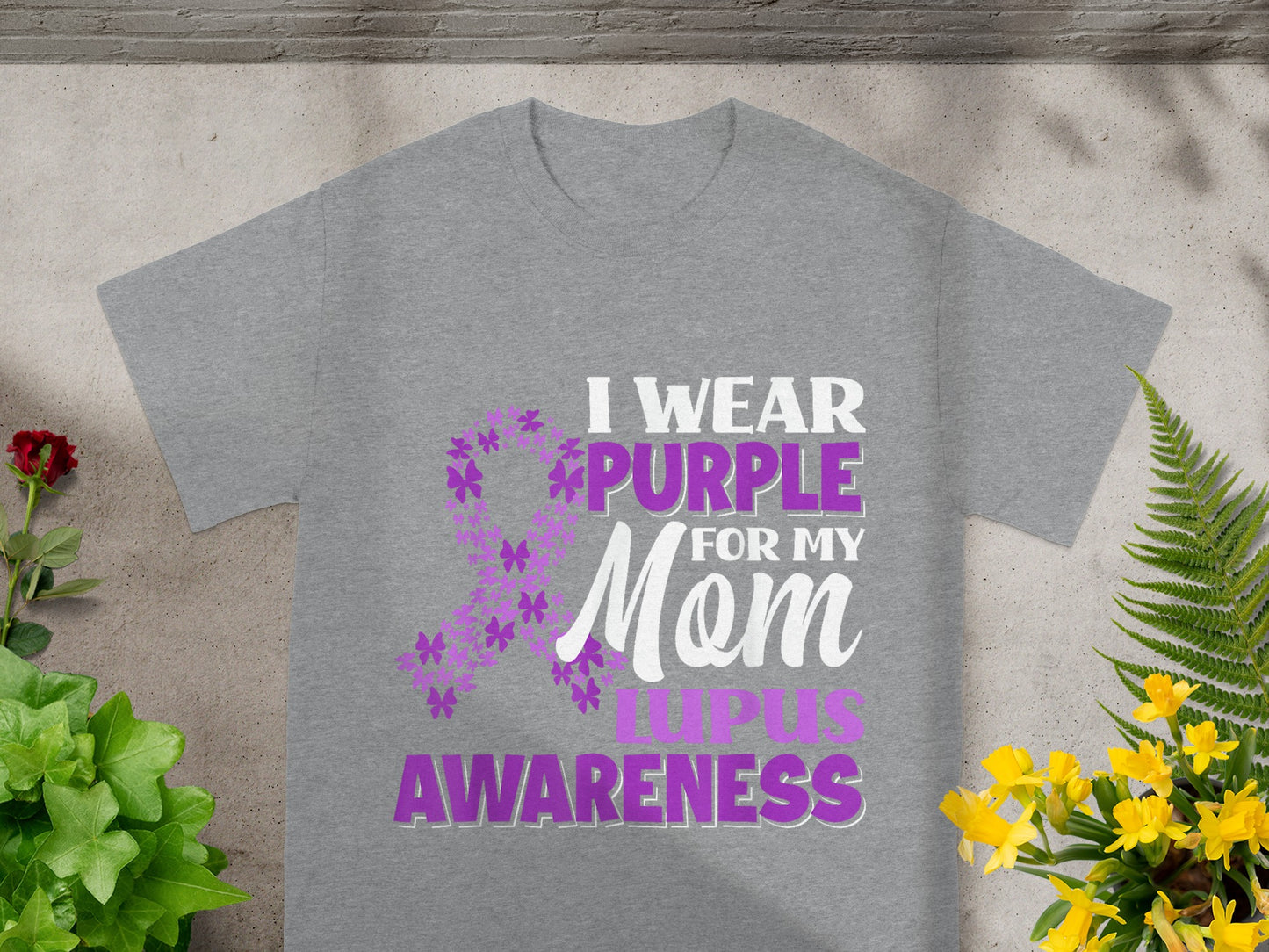 I Wear Purple For My Mom Lupus Awareness T-Shirt