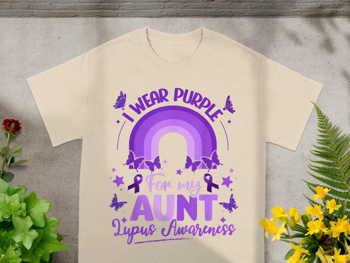 I Wear Purple For My Aunt Lupus Awareness shirt