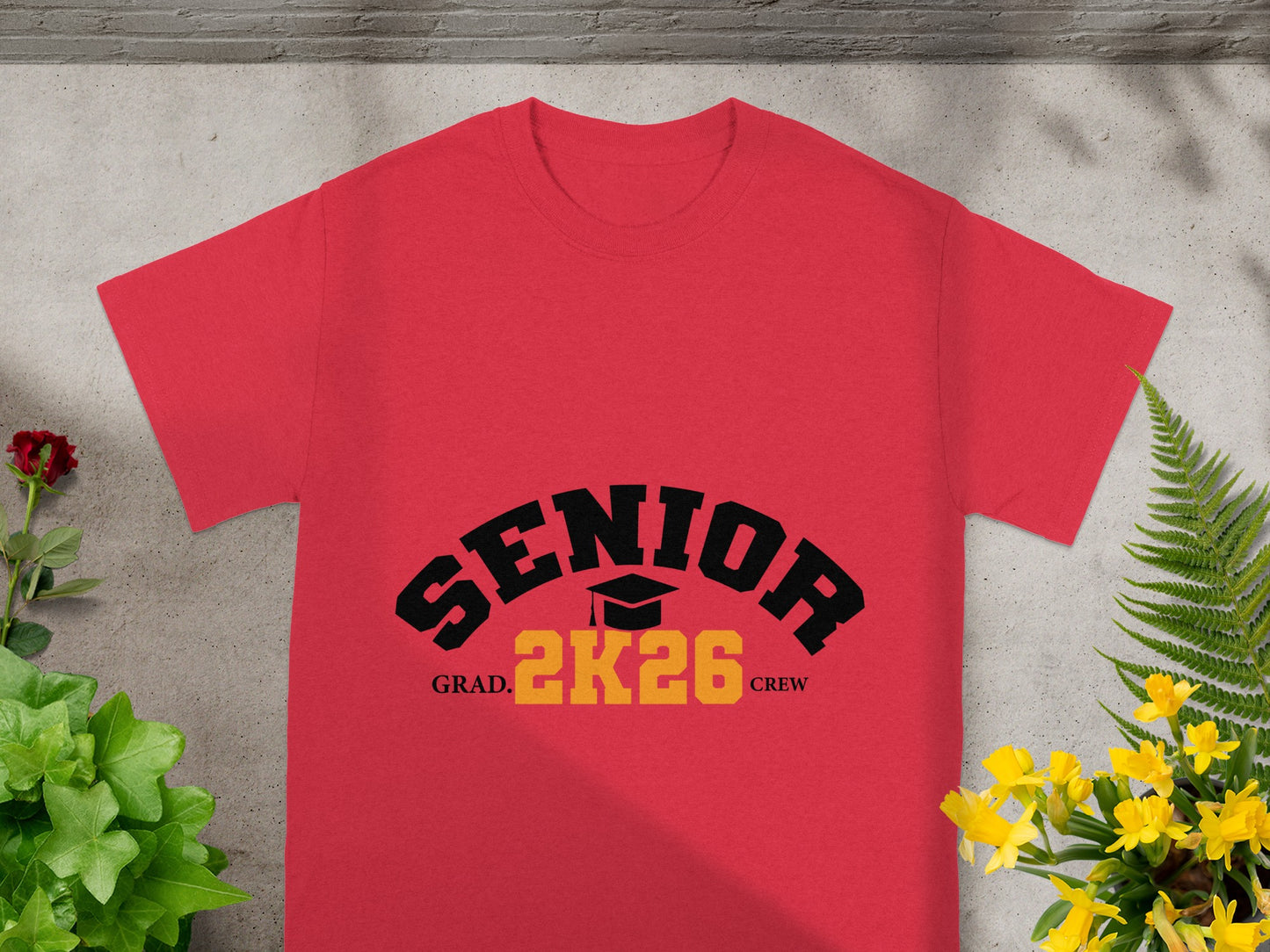 Senior Grad 2K26 Crew Graphic Design T-Shirt