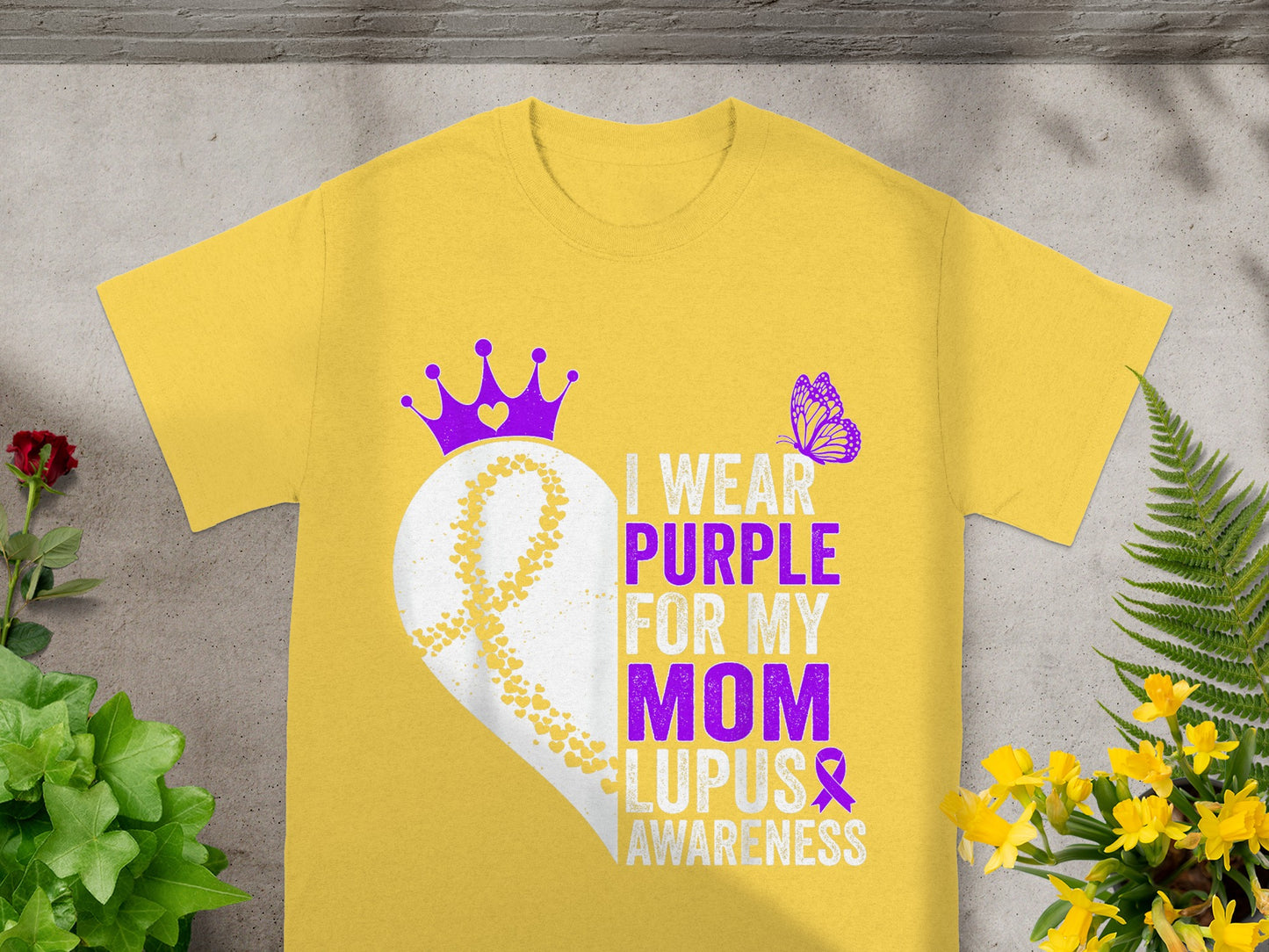 I Wear Purple For My Mom Lupus Awareness T-shirt