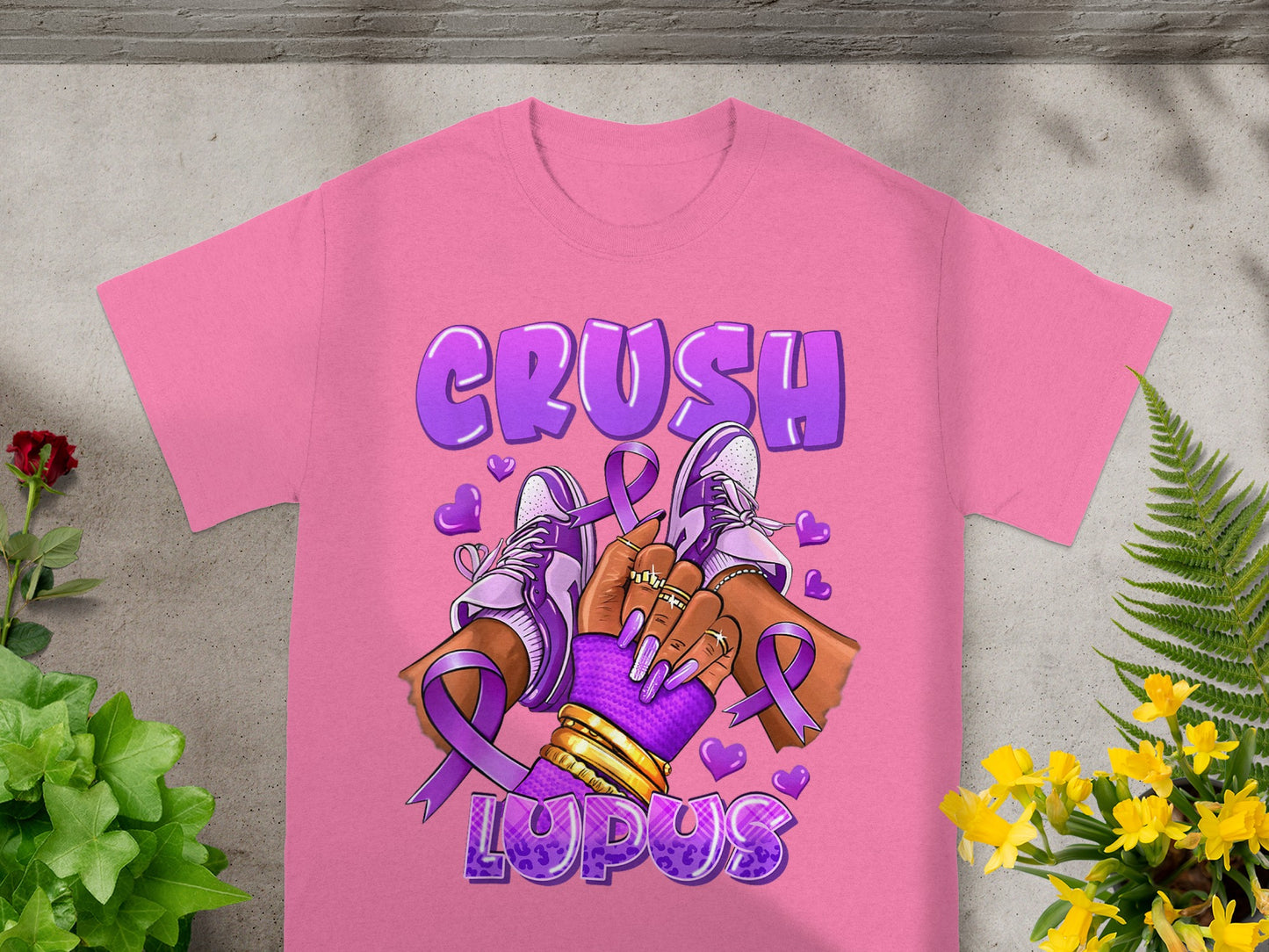 Crush Lupus Awareness Graphic Pink Shirt