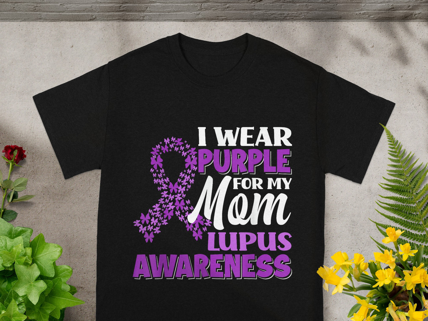 I Wear Purple For My Mom Lupus Awareness Shirt