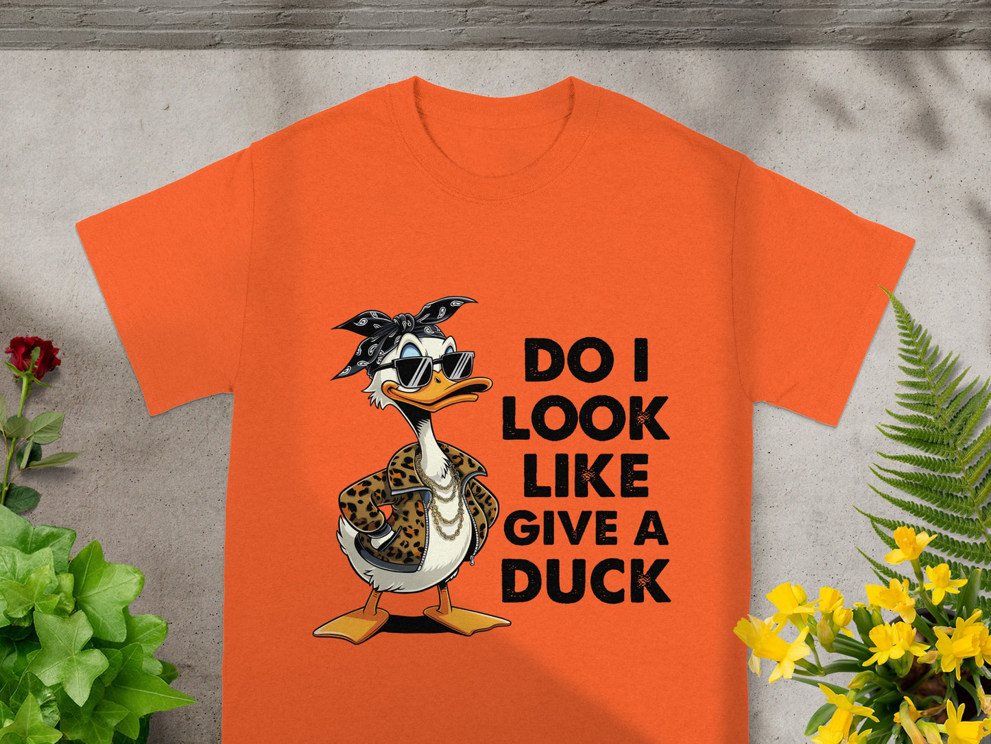 Funny Duck Do I Look Like Give A Duck Shirt
