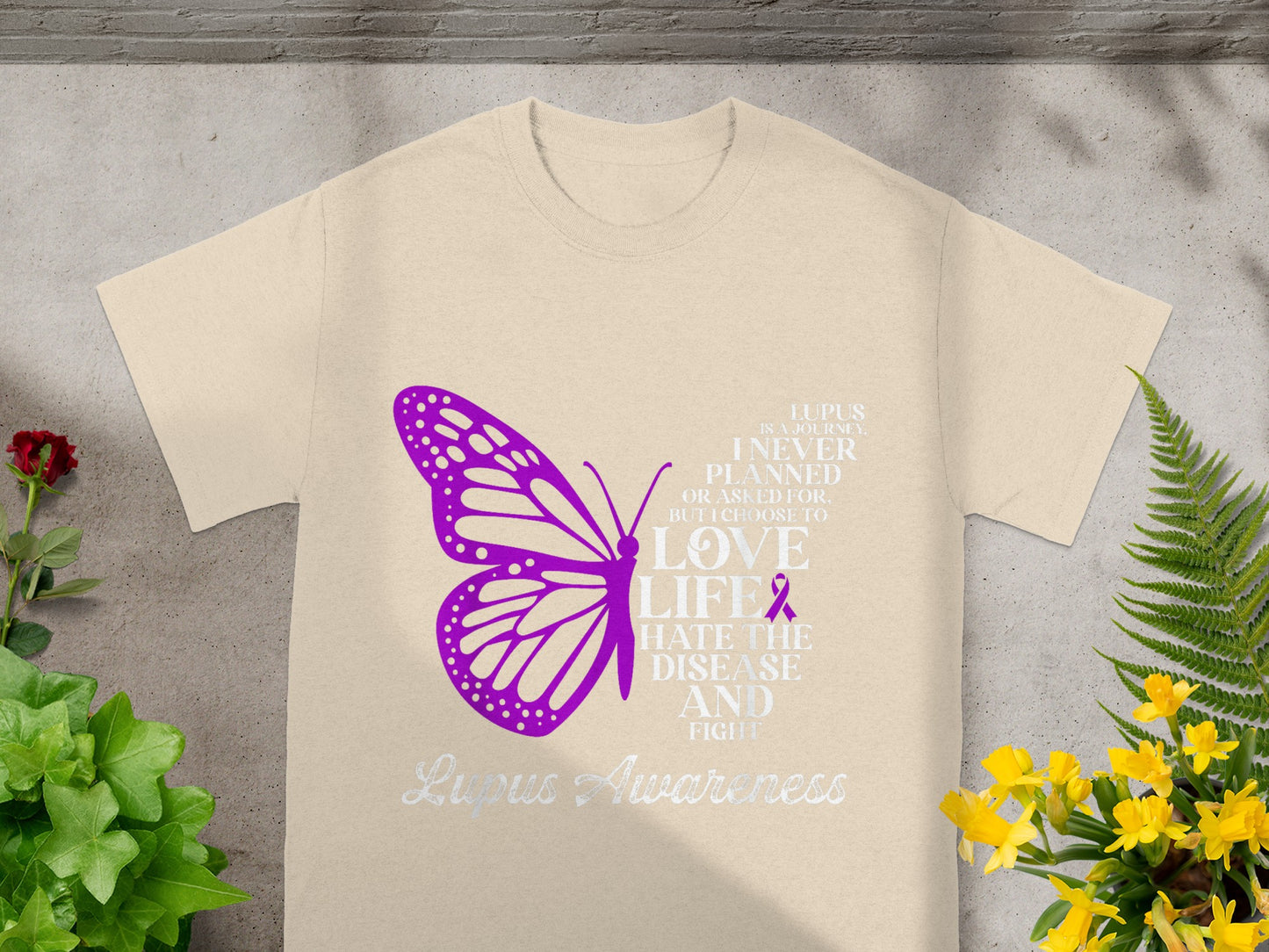 Lupus Awareness Butterfly Love Life Fight T-shirt