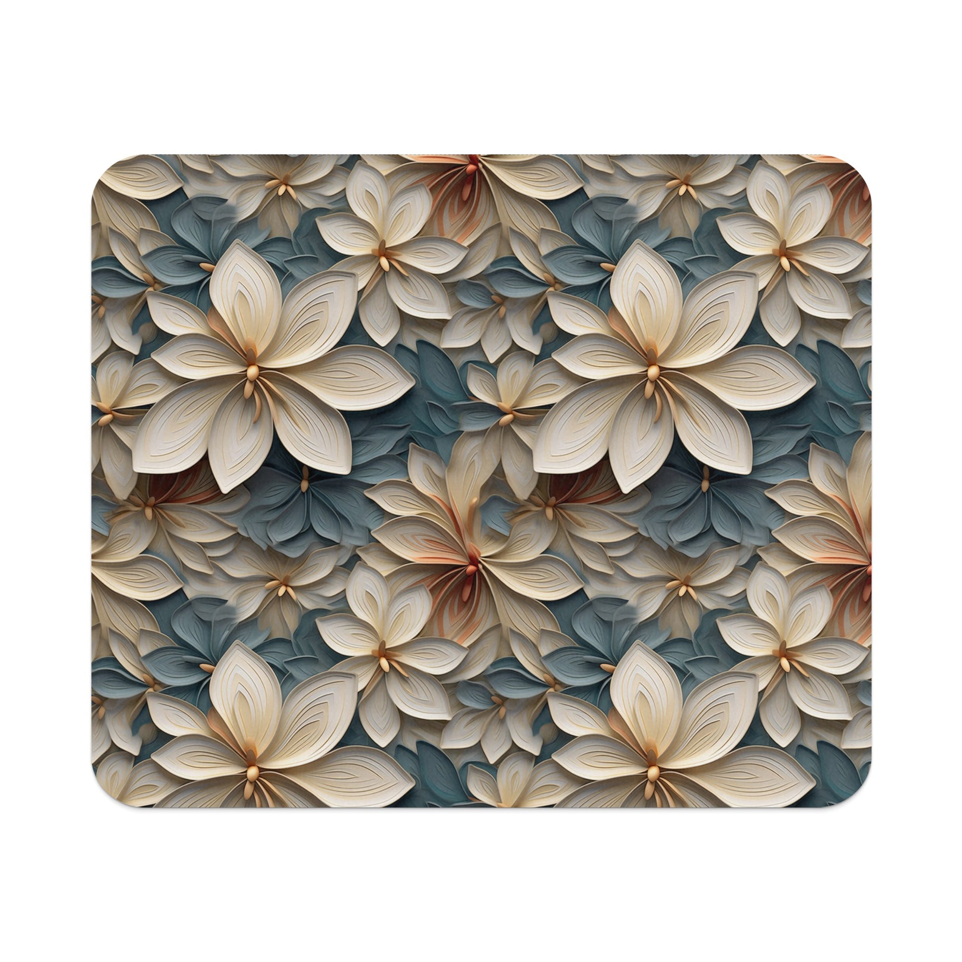 Floral Pattern Design Mouse Pad for Office Decor