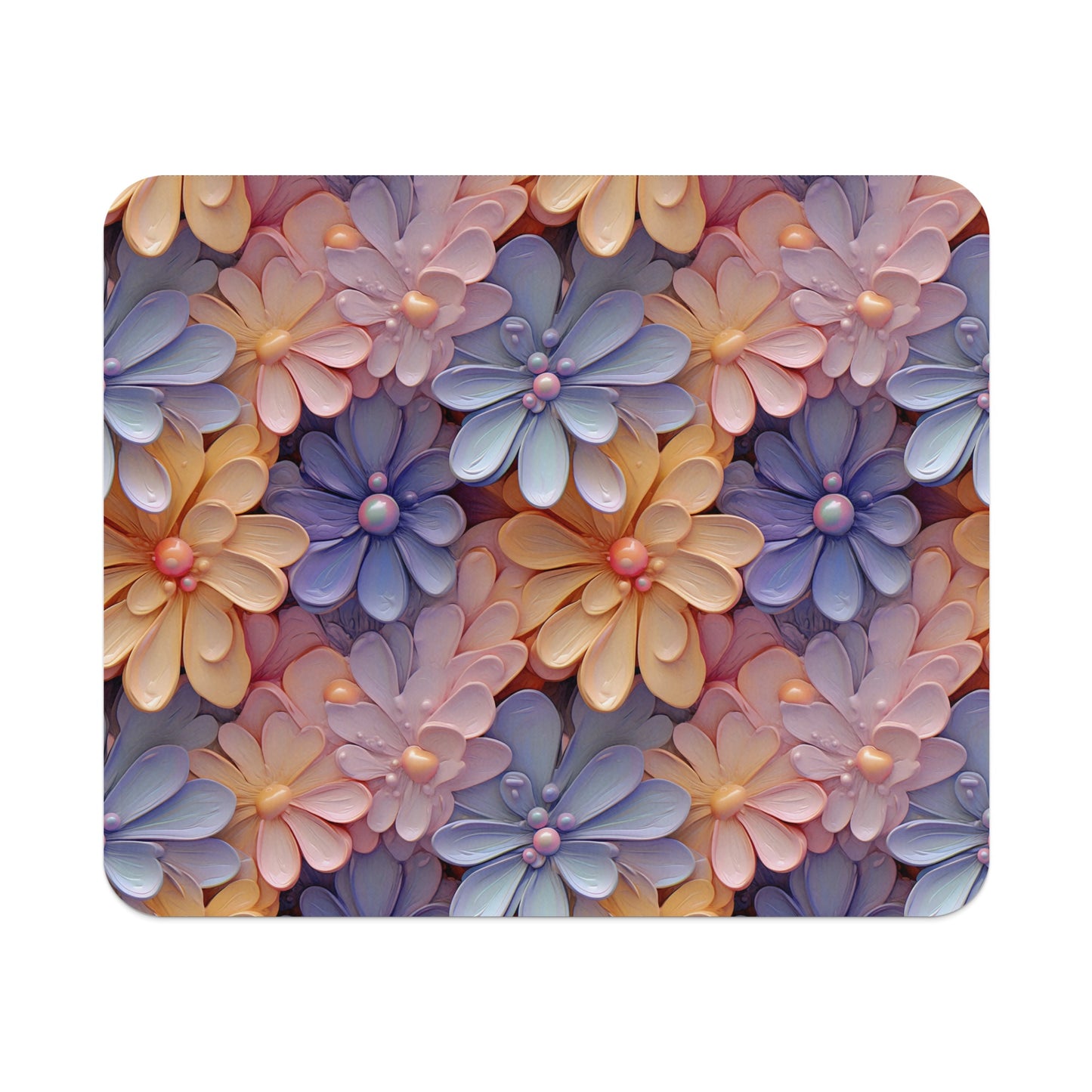 Colorful Floral Pattern Design Mouse Pad