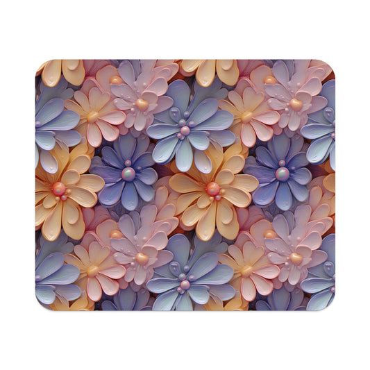 Colorful Floral Pattern Design Mouse Pad