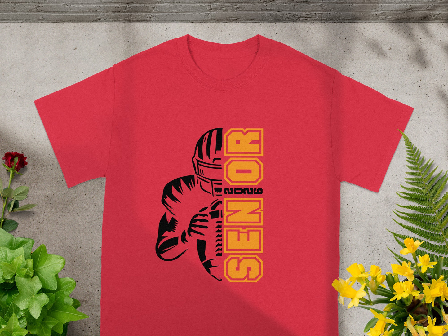 Senior Football Graphic Tee High School Sports Shirt