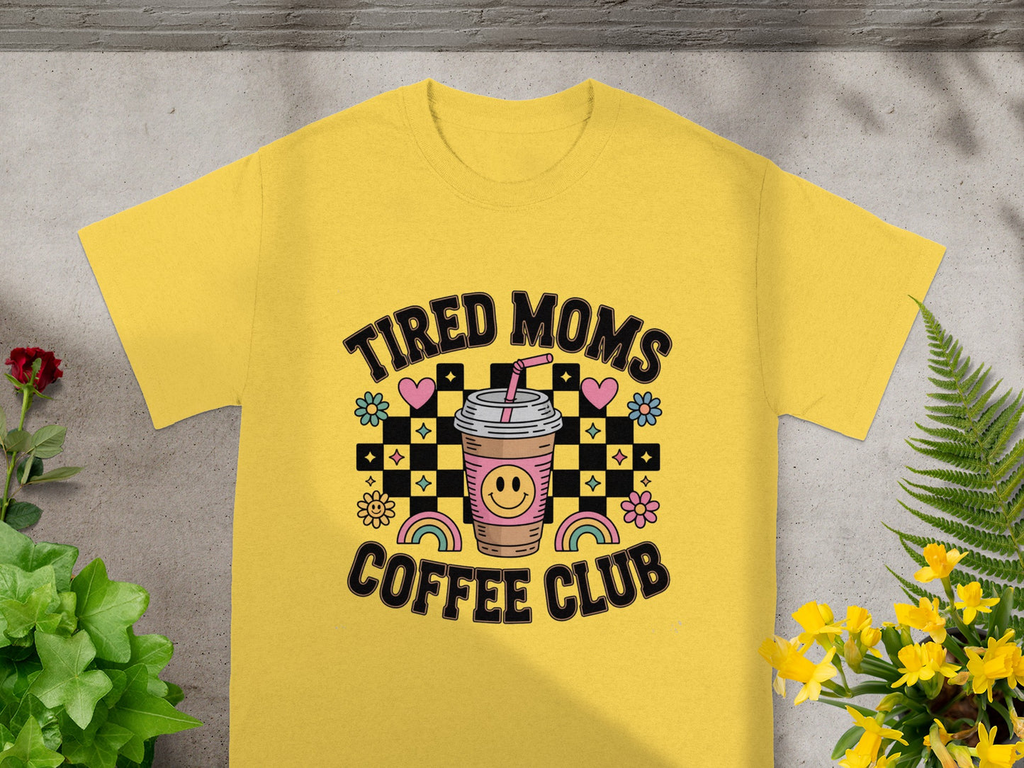Tired Moms Coffee Club Graphic Tee Shirt Product