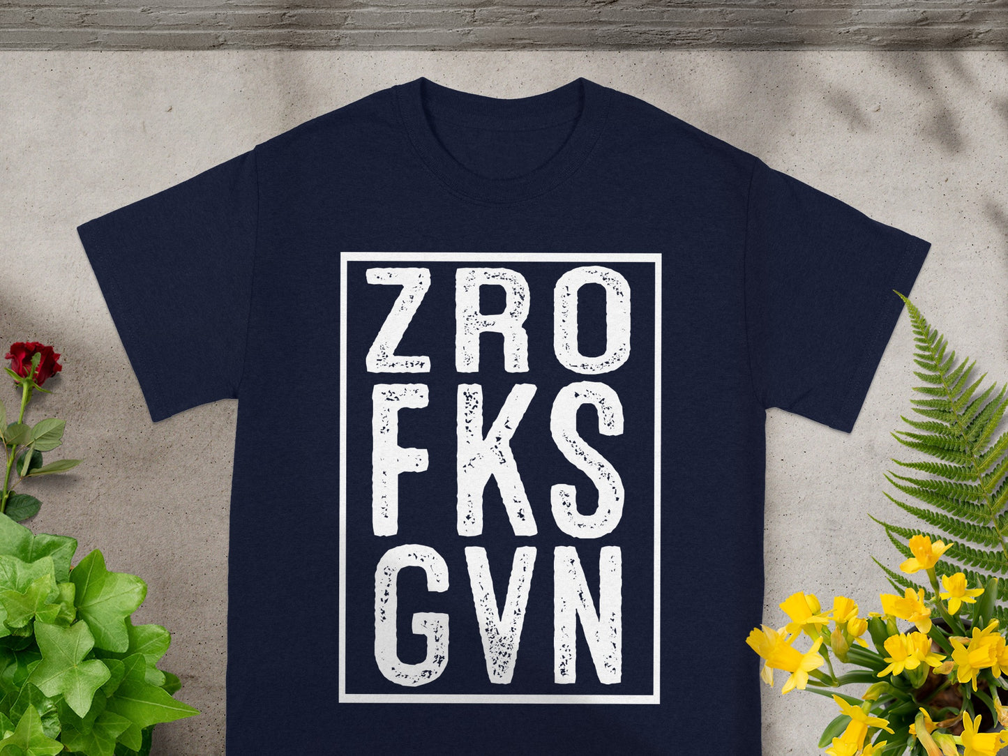 Zero Fks Gvn Distressed Graphic T-shirt