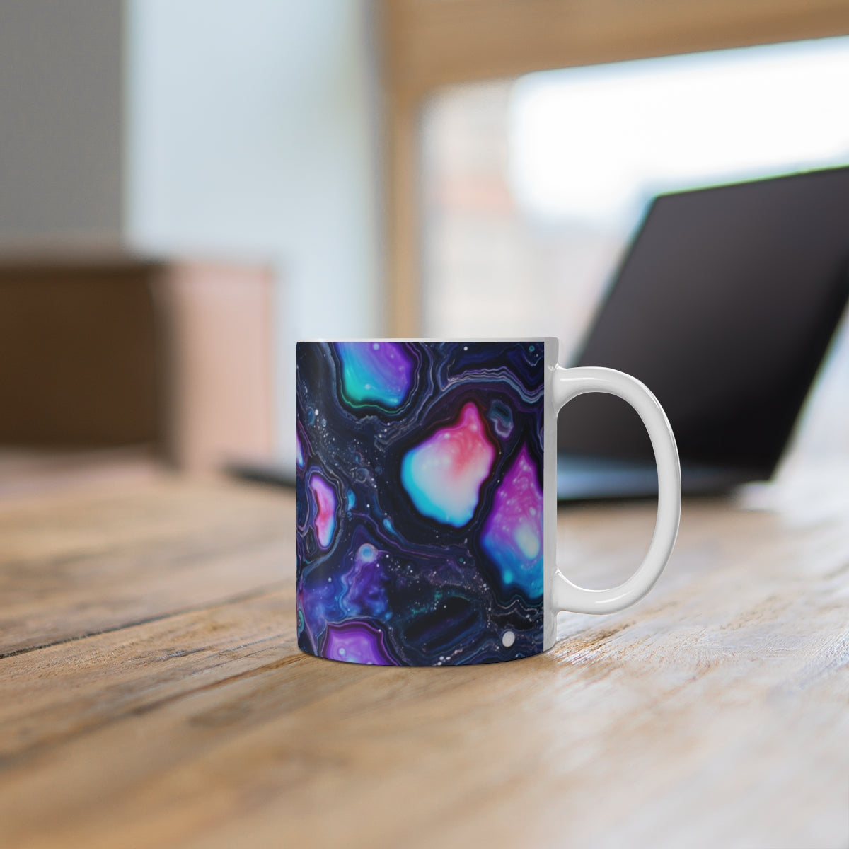 Vibrant Abstract Galaxy Design Coffee Mug Product