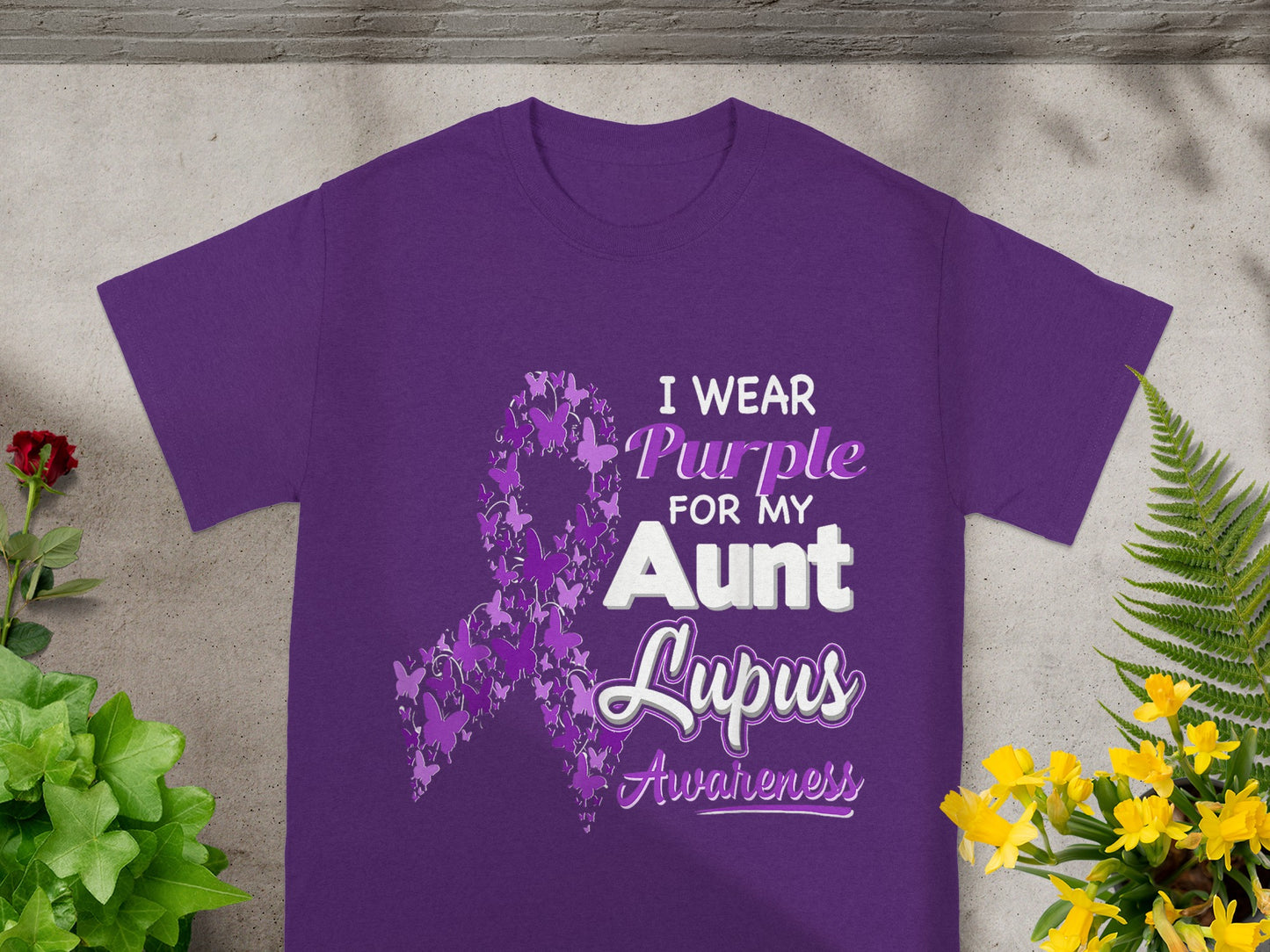 I Wear Purple For My Aunt Lupus Awareness Shirt