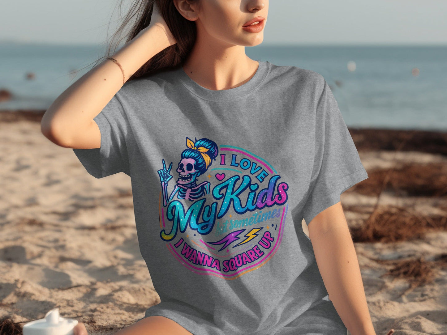 I Love My Kids Sometimes Funny Graphic T-Shirt