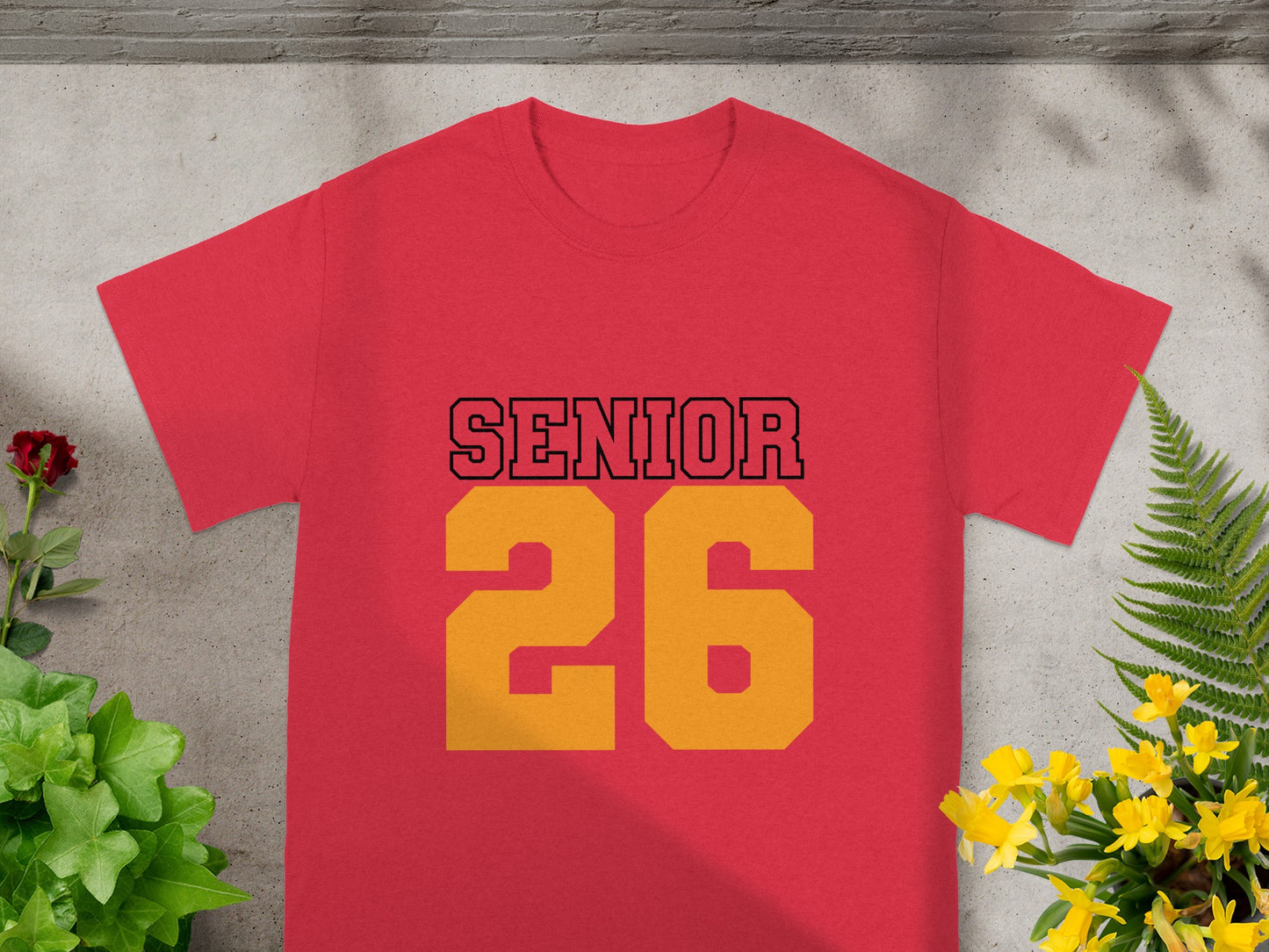 Red Senior 26 Shirt for Class of 2026 Graduation Top