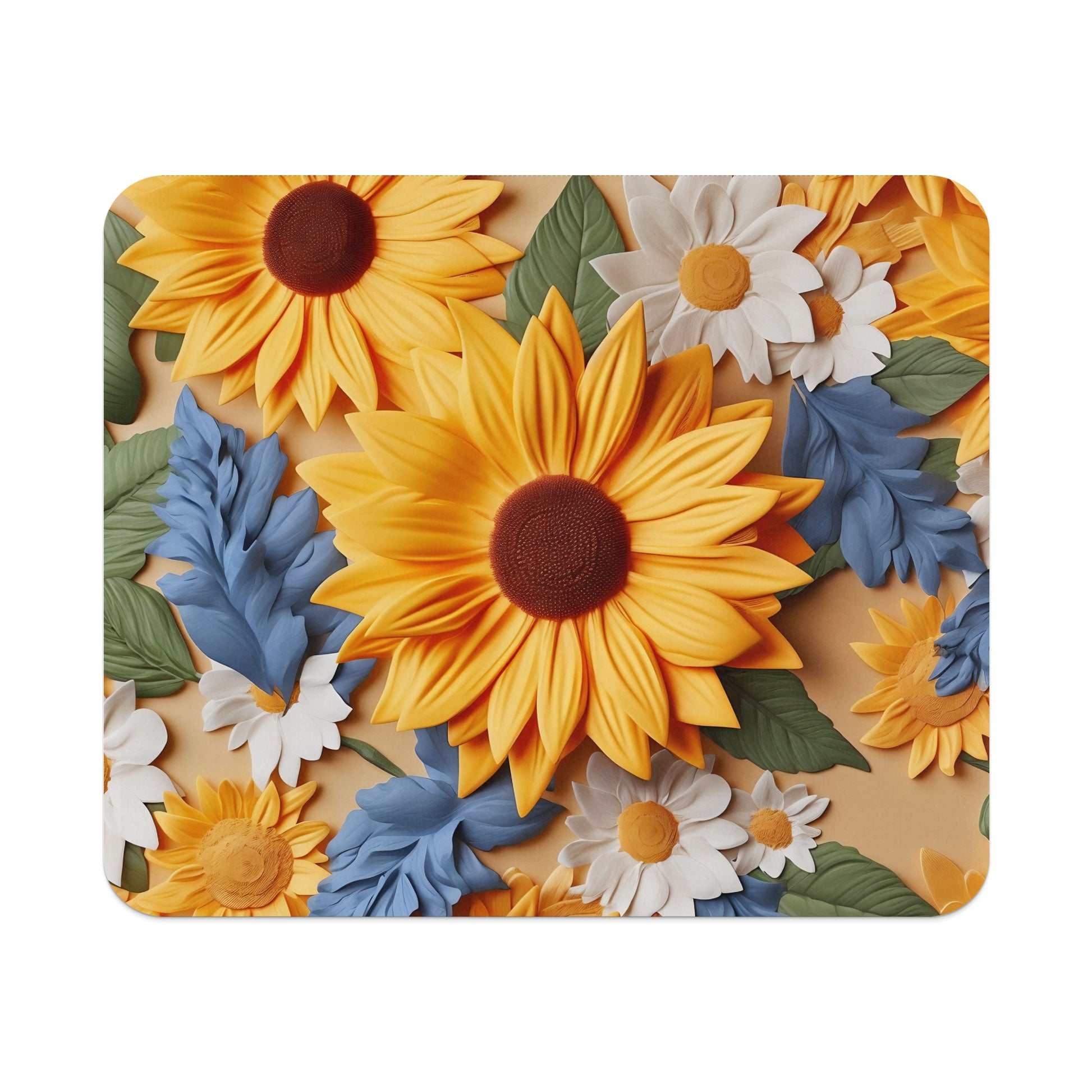 Vibrant Sunflower and Daisies Floral Pattern product