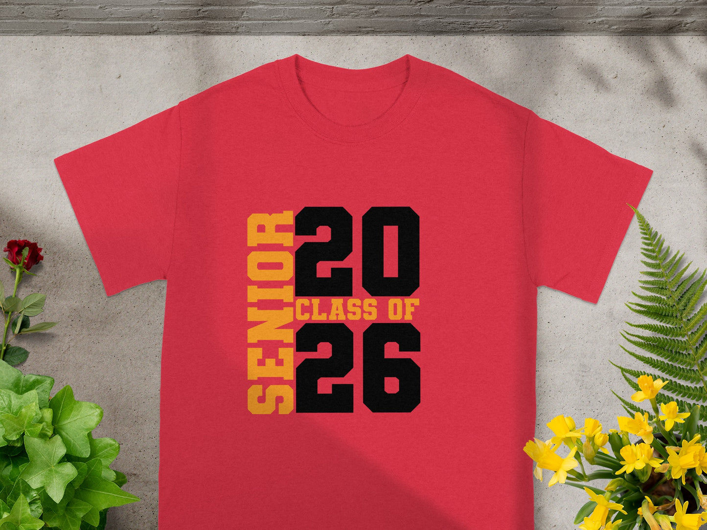 Senior Class of 2026 Red Graphic Tee Shirt