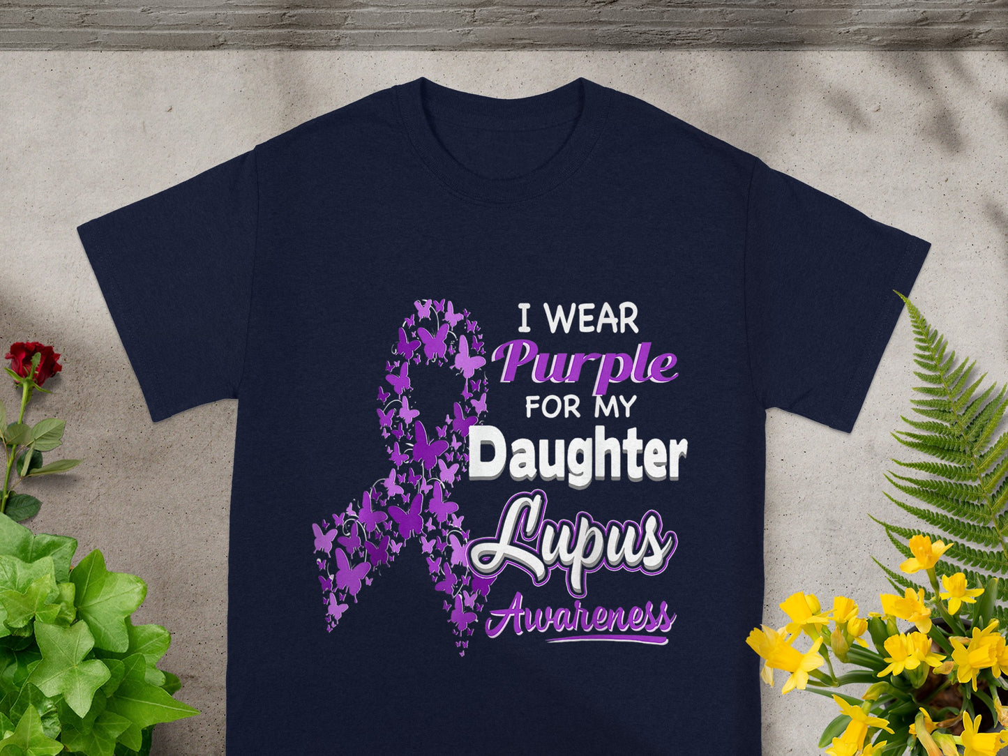 I Wear Purple For My Daughter Lupus Awareness Shirt