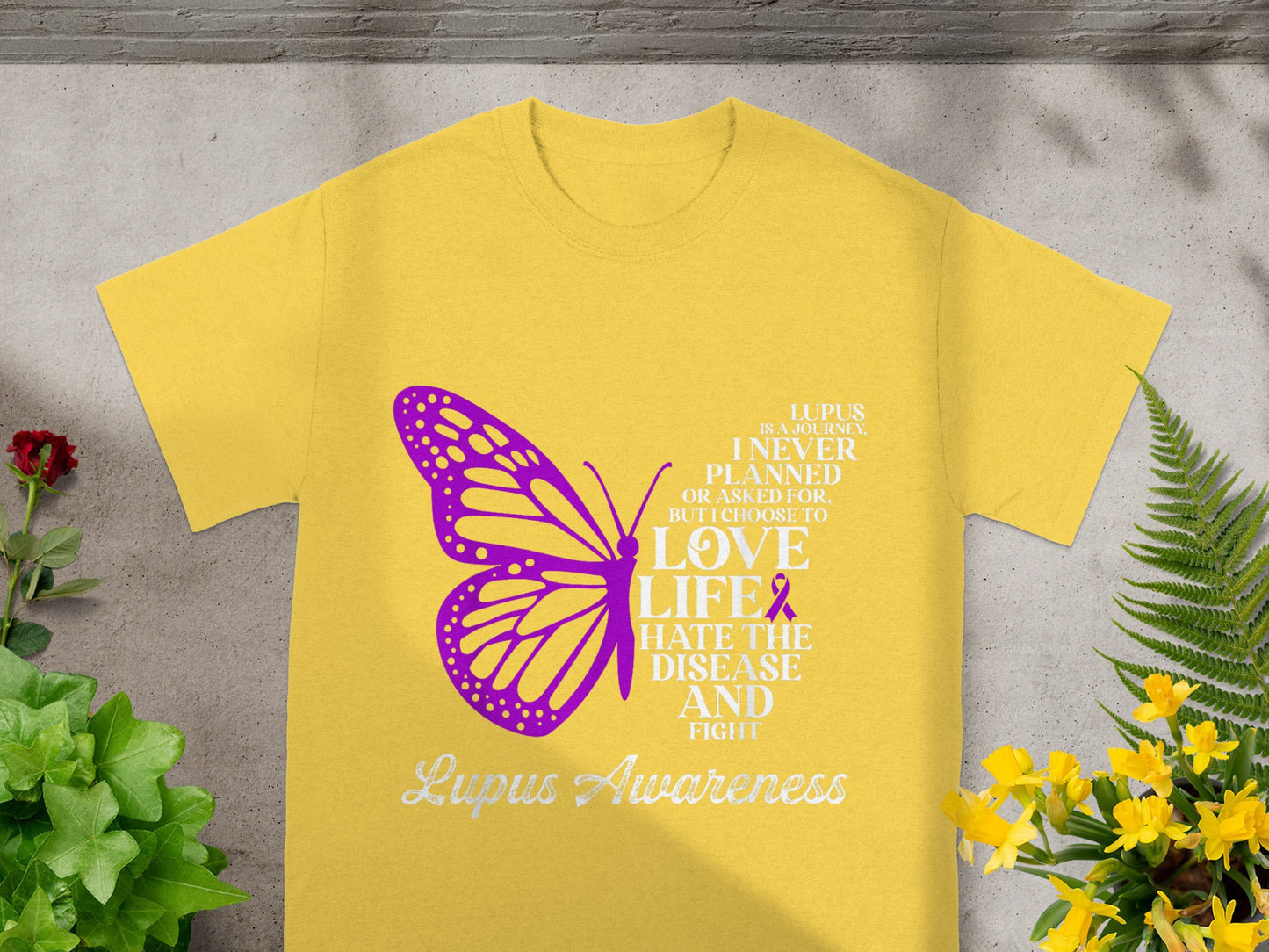 Lupus Awareness Butterfly Love Life Hate Disease T-shirt