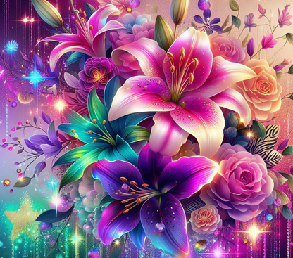 Bright Colored Lily Tumbler