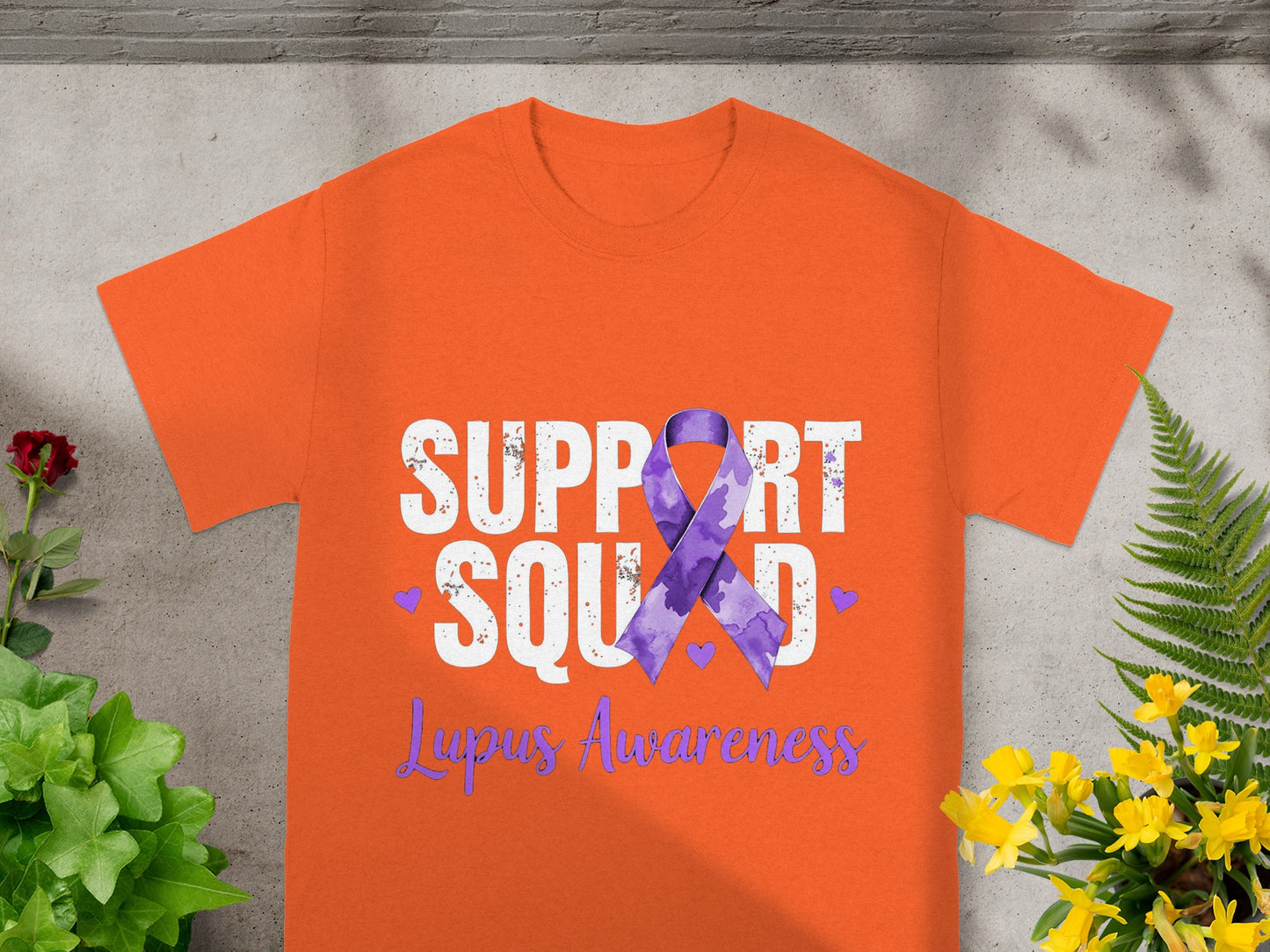 Support Squad Lupus Awareness Shirt with Purple Ribbon