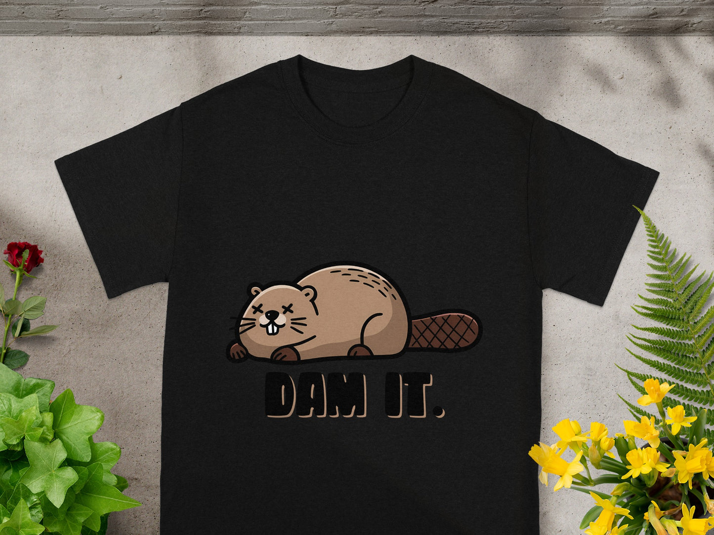 Dam It Funny Beaver Graphic Tee Shirt Product
