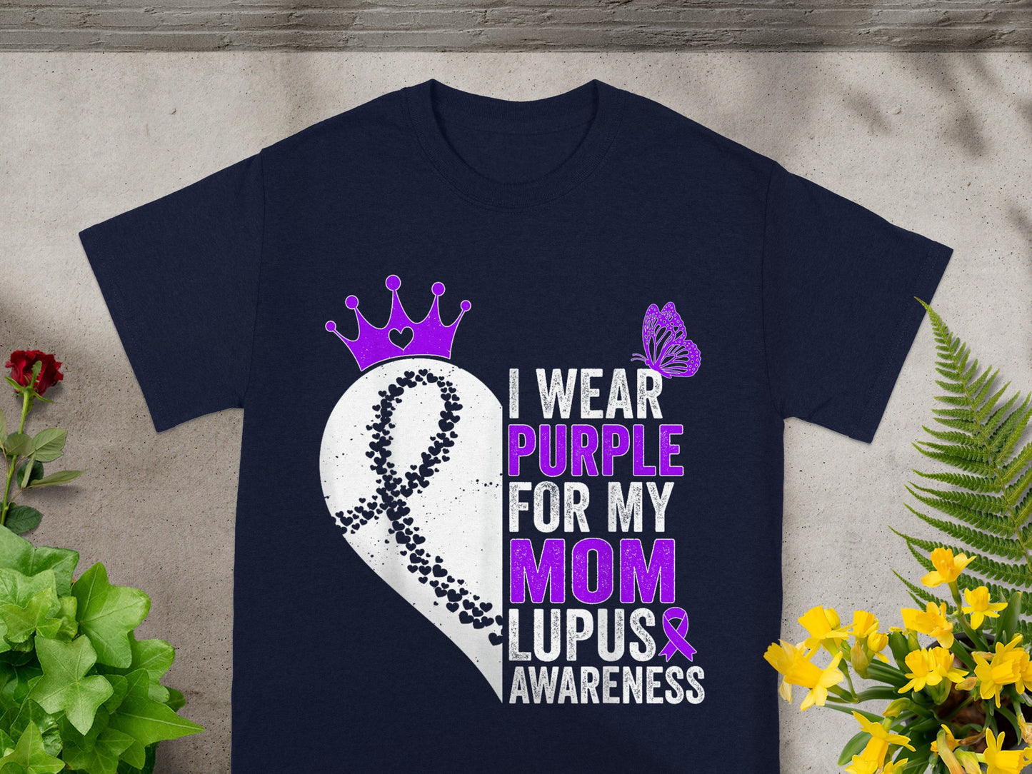I Wear Purple For My Mom Lupus Awareness Shirt