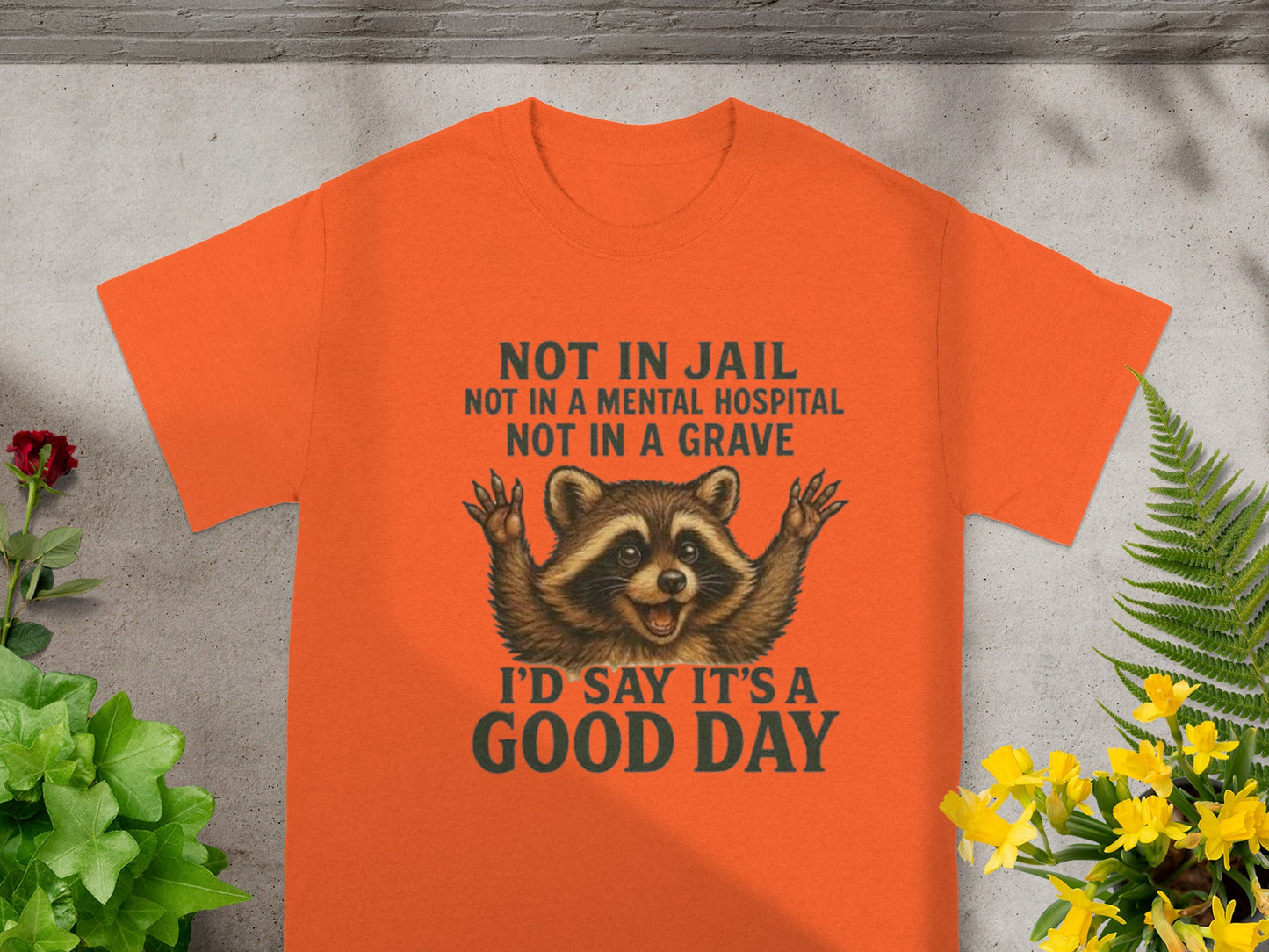 Not in Jail Not a Grave It's a Good Day Bear T-Shirt