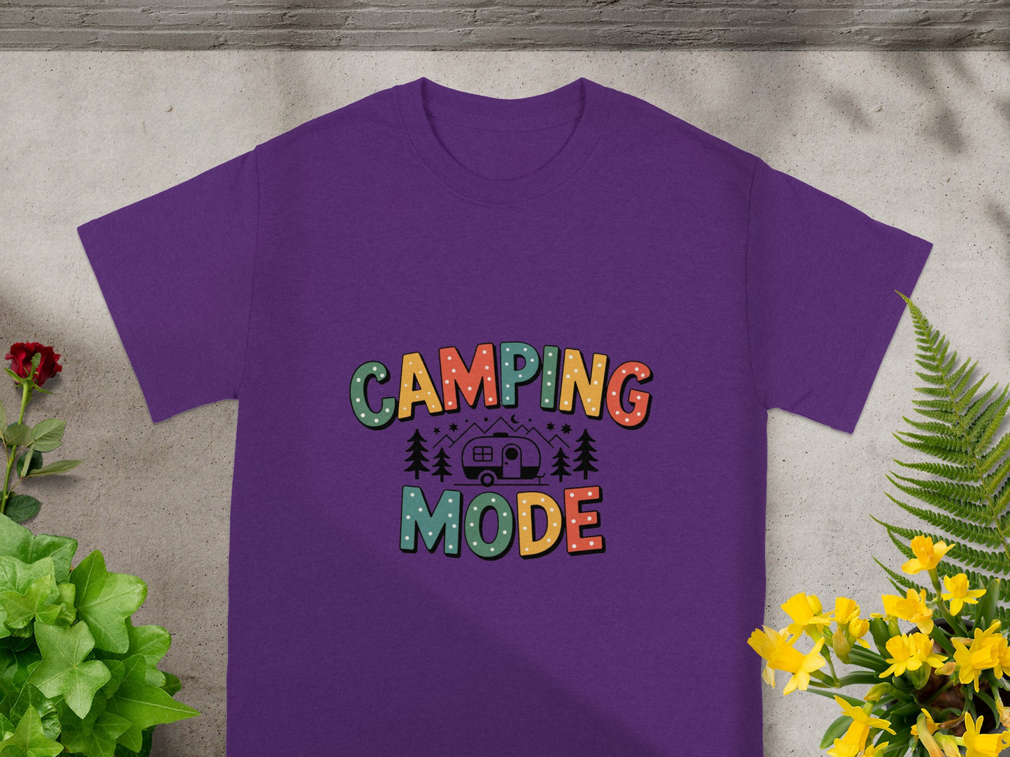 Camping Mode Graphic T-Shirt Perfect for Outdoor Lovers