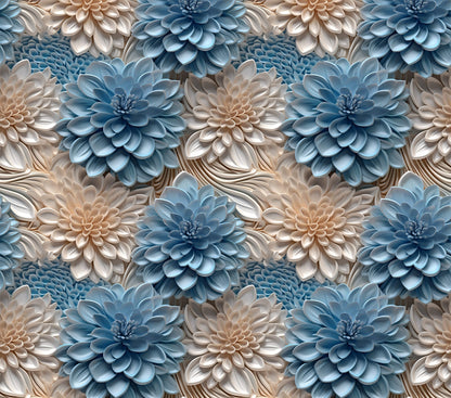 White and Blue Flowers tumbler