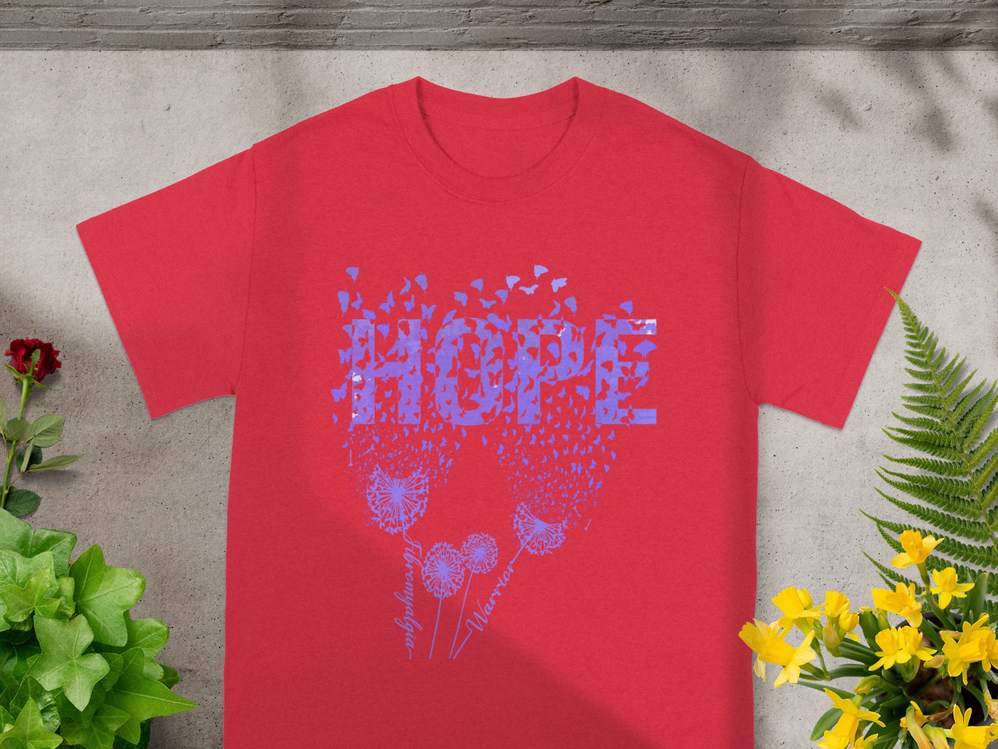 Hope Dandelion and Butterflies Graphic T-Shirt