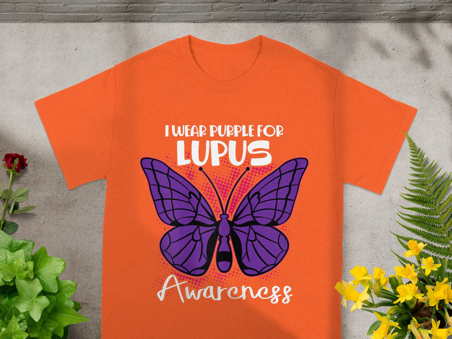 I Wear Purple for Lupus Awareness Butterfly Shirt