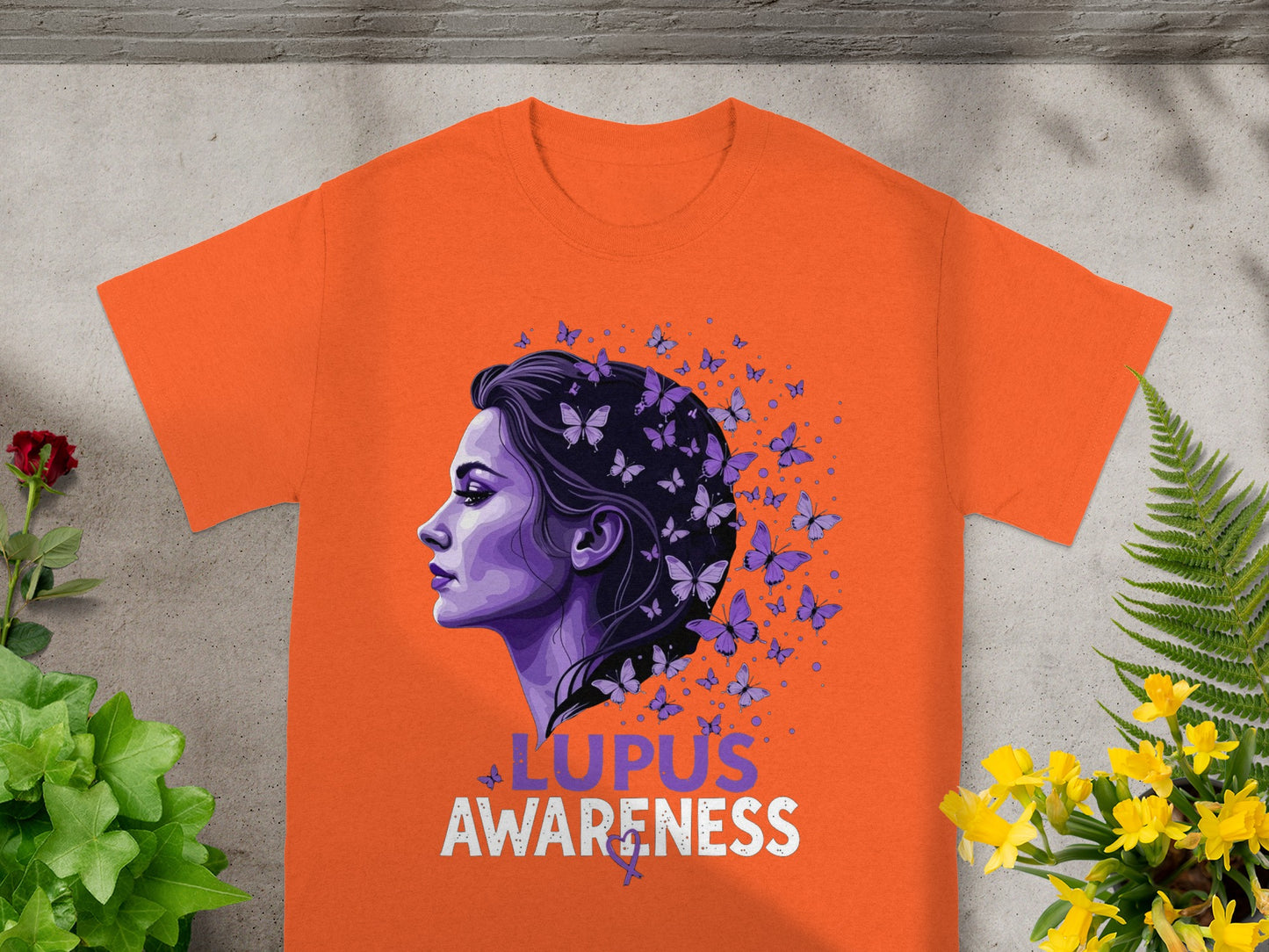 Lupus Awareness Butterfly Design Graphic Tee