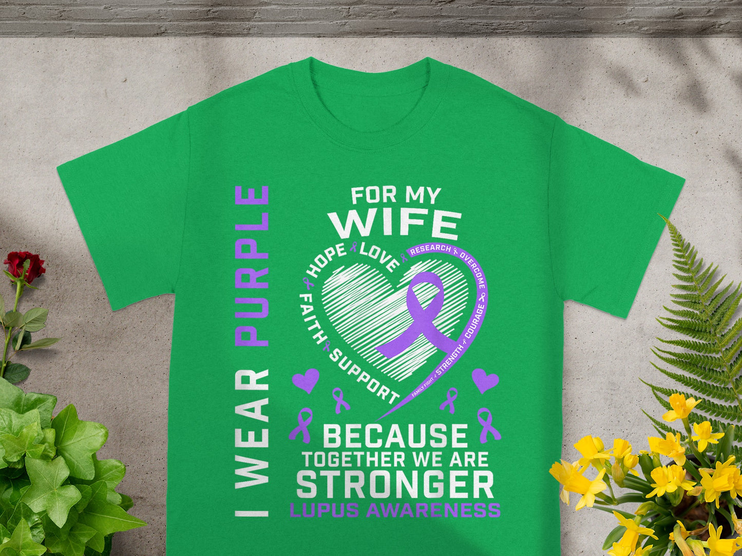 Lupus Awareness I Wear Purple For My Wife T-Shirt