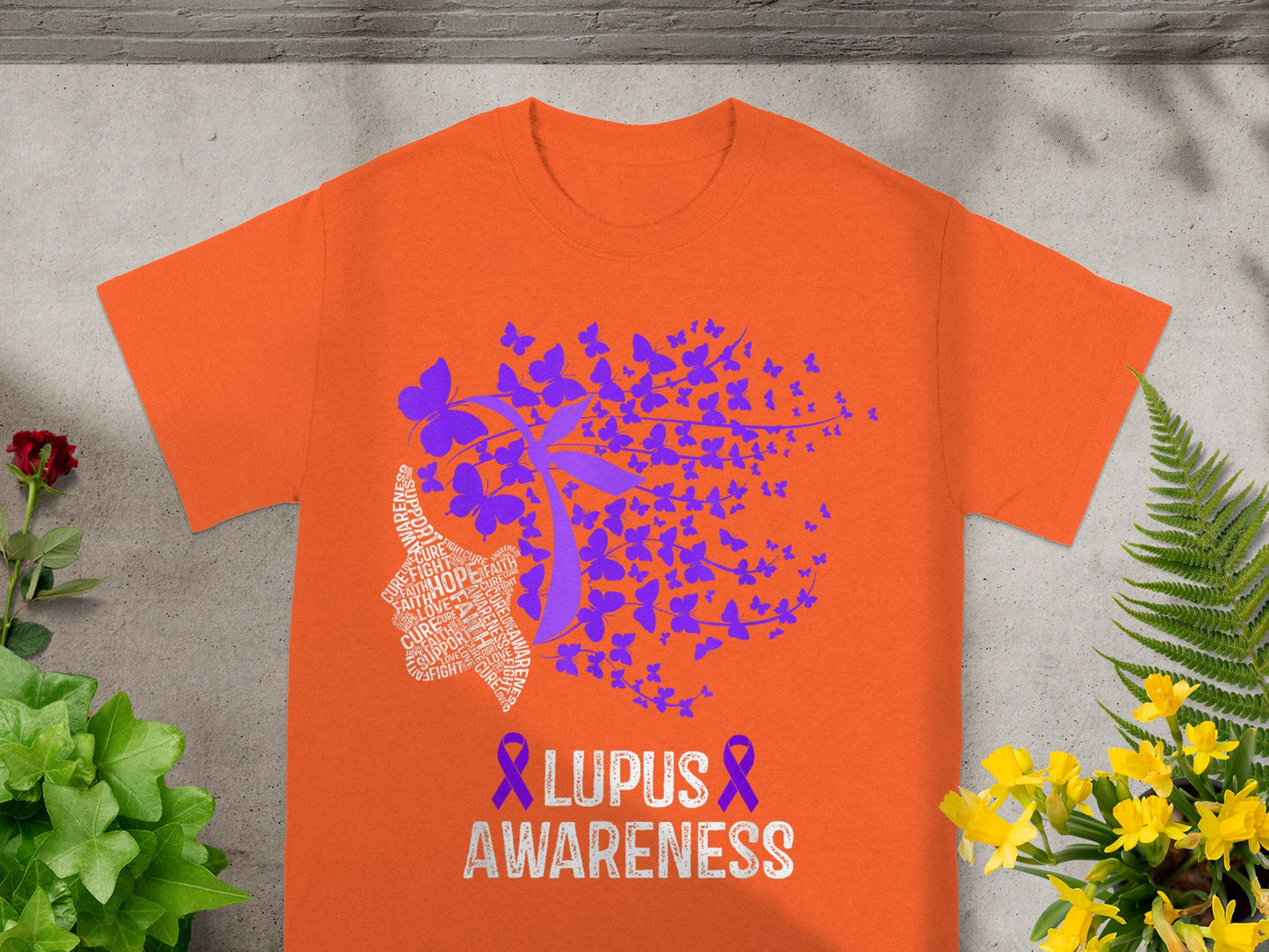 Lupus Awareness Butterfly Design T-shirt