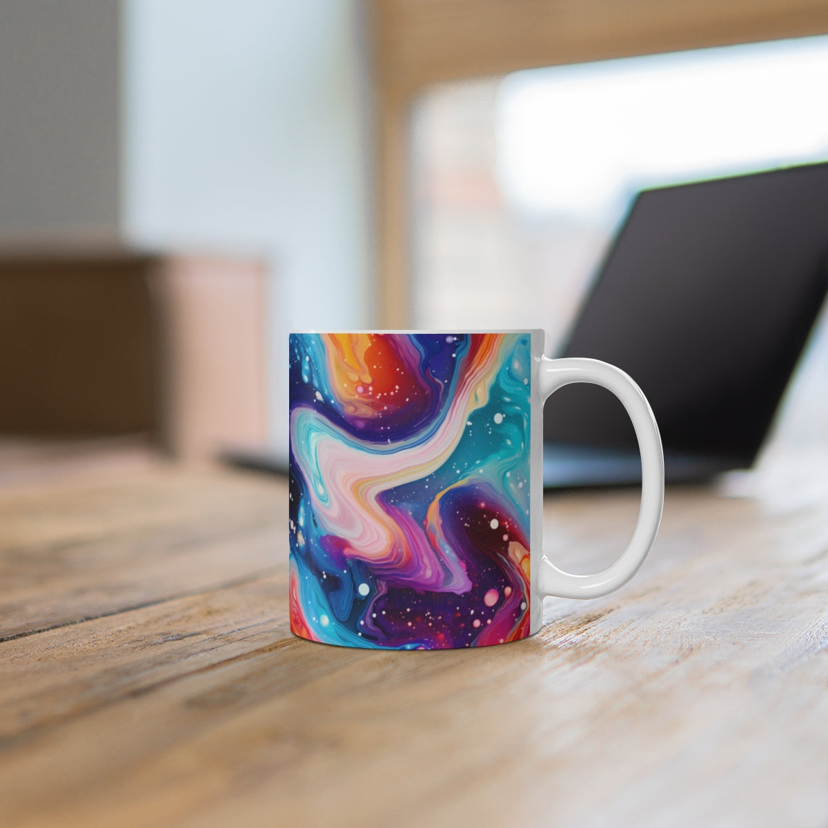 Colorful Abstract Galaxy Design Ceramic Mug
