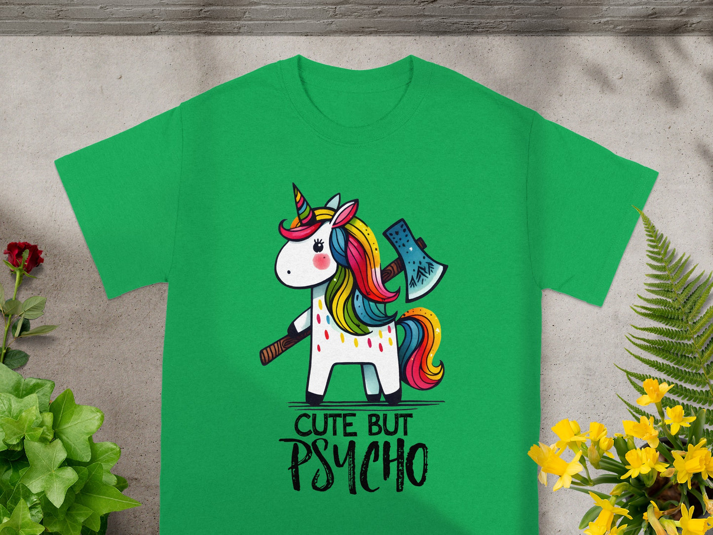 Cute But Psycho Unicorn Shirt Fun Graphic Tee