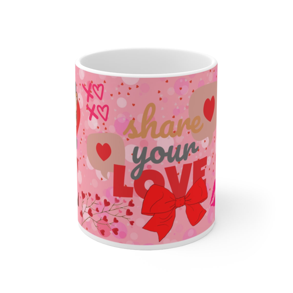 Share Your Love Valentine's Day Mug with Hearts