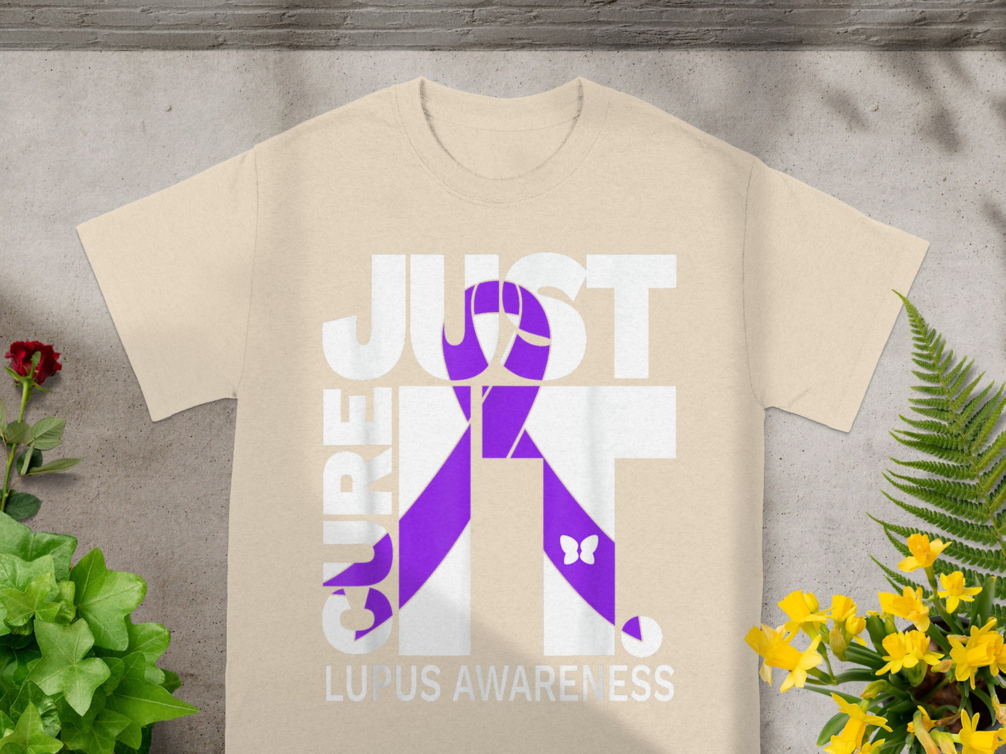 Cure Lupus Awareness Just It Butterfly Ribbon T-shirt