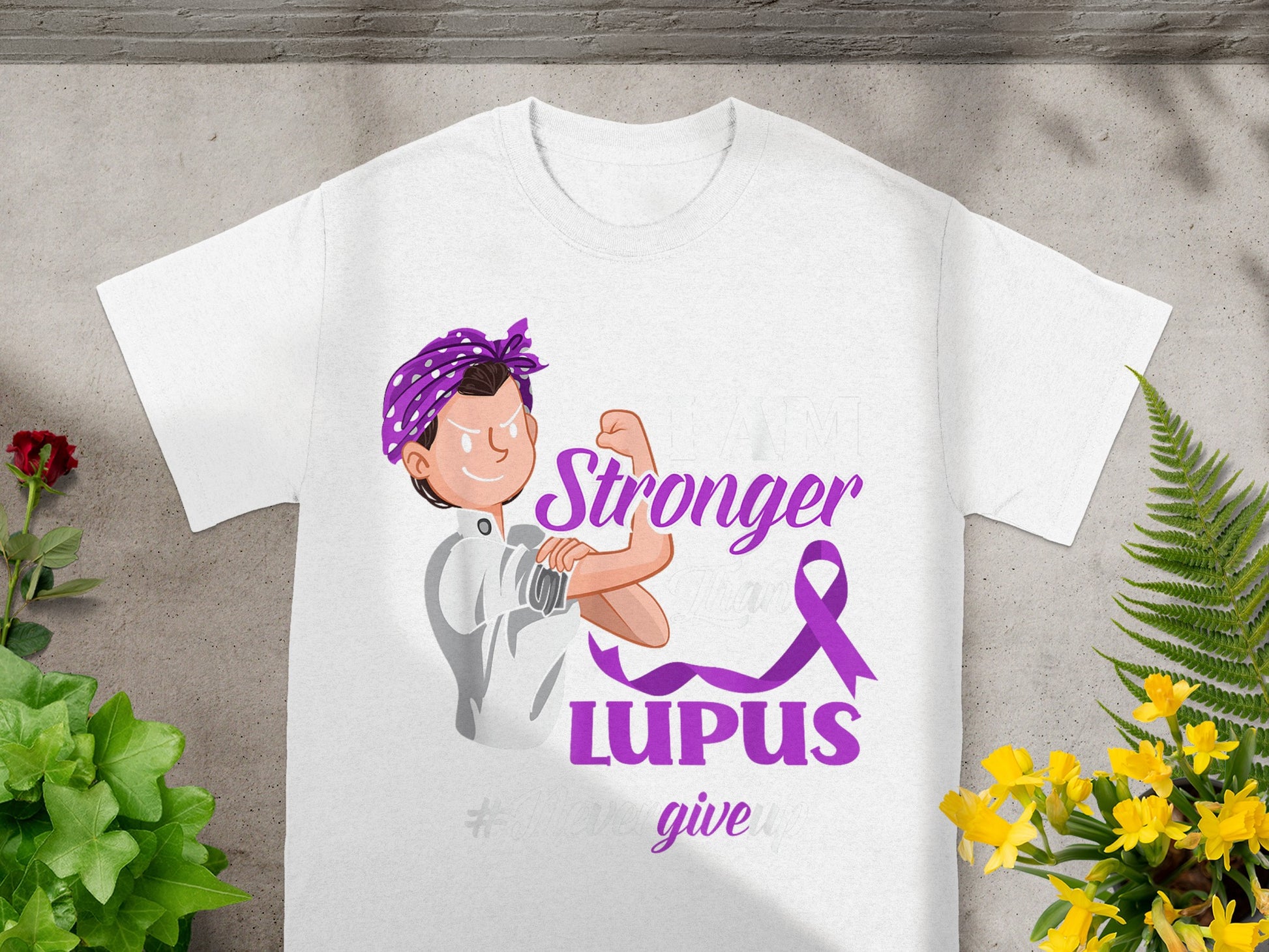 Stronger Than Lupus Never Give Up T-Shirt
