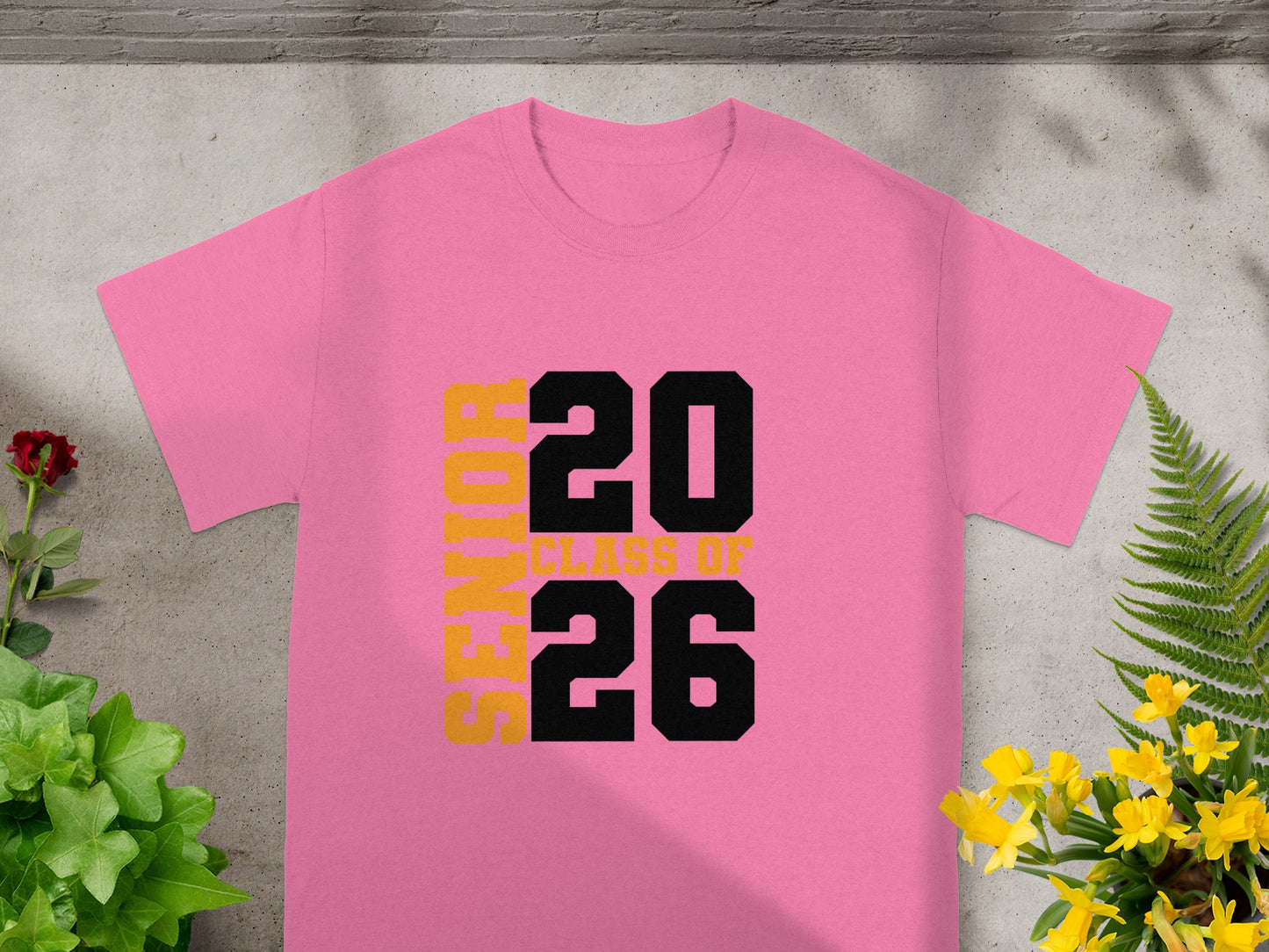 Senior Class of 2026 Graphic Pink T-shirt