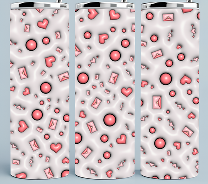 Valentine 3D Inflated tumbler