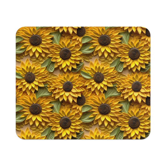 Sunflower Pattern Design Rectangular Mouse Pad