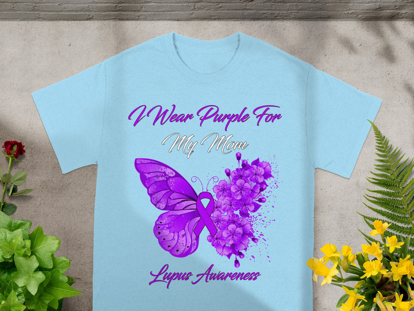 I Wear Purple for My Mom Lupus Awareness T-shirt