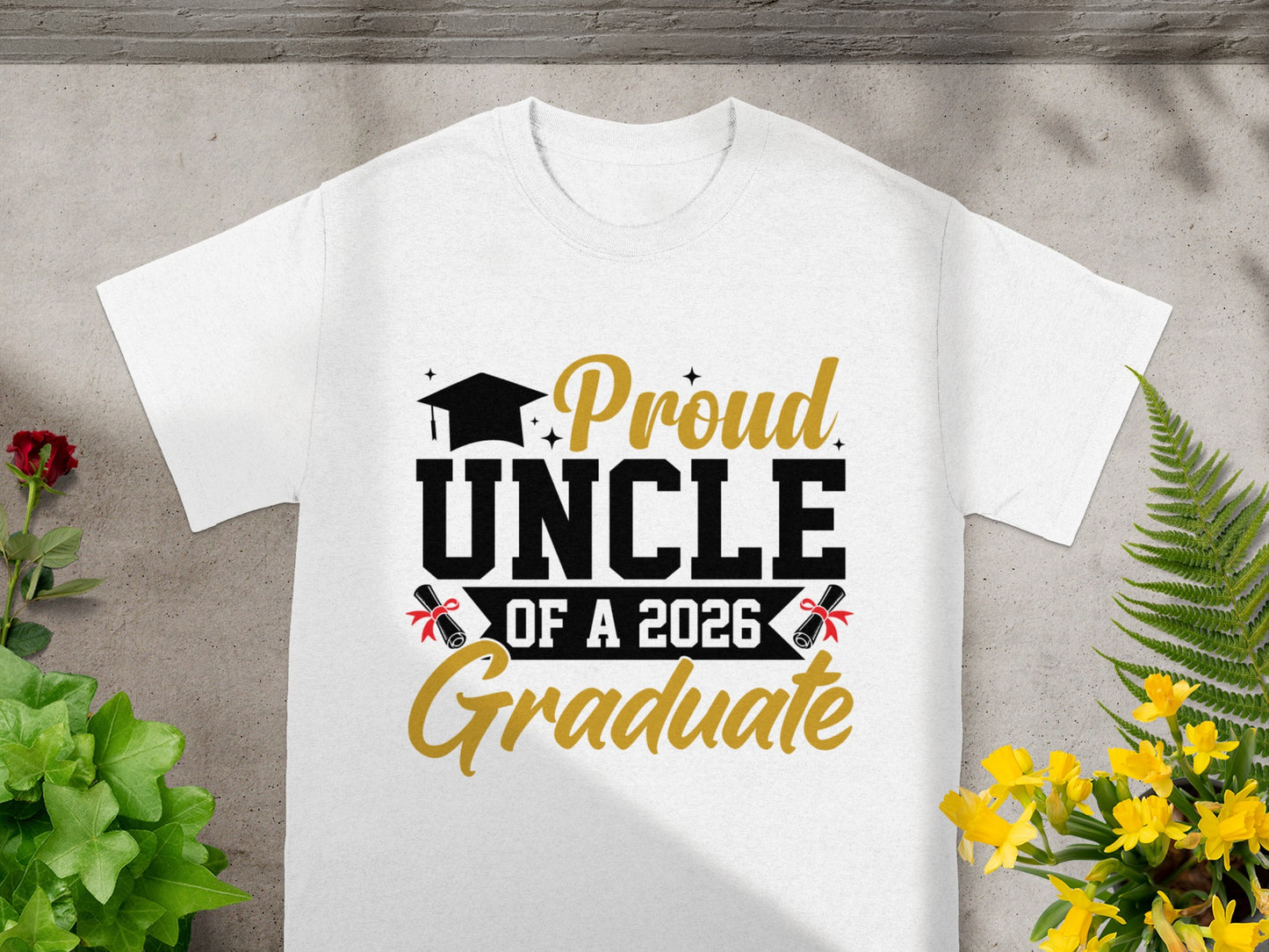 Proud Uncle of a 2026 Graduate T-shirt for Graduation