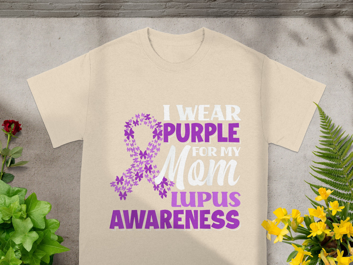 I Wear Purple For My Mom Lupus Awareness Shirt