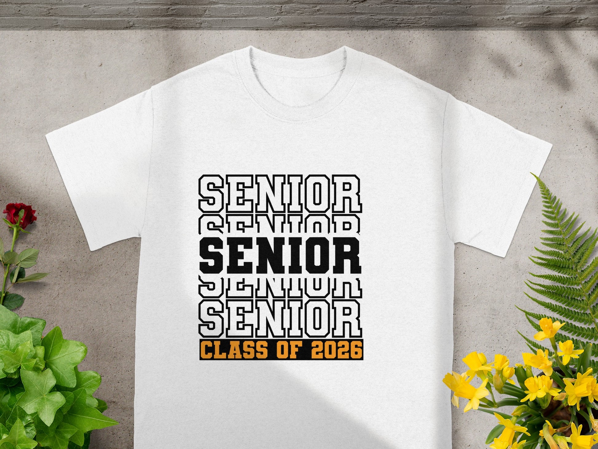 Senior Class of 2026 Graphic White T-Shirt